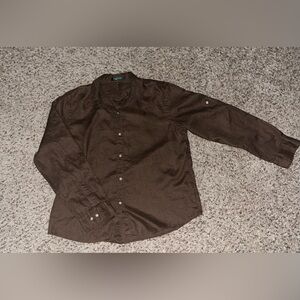 Lauren Ralph Lauren Chocolate Brown Top- Large